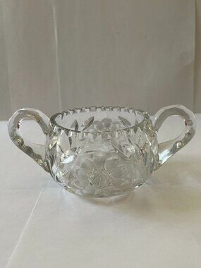 Vintage American Brilliant Period cut glass sugar bowl